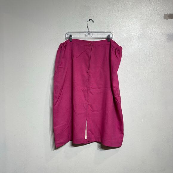 Chad Stevens Hot Pink 2-Piece Vintage Skirt Suit Sz 24W - Picture 8 of 11